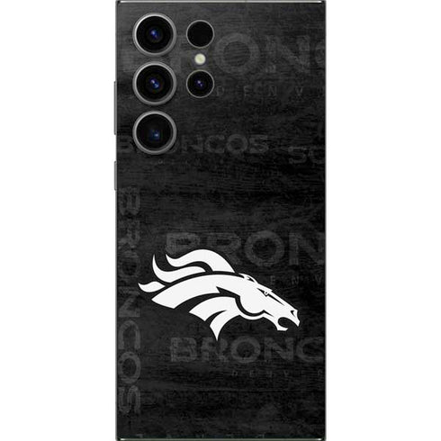 NFL Denver Broncos Black & White Galaxy S25 Ultra Skin